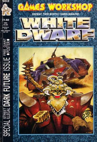 The possible first draft of White Dwarf magazine issue 102.