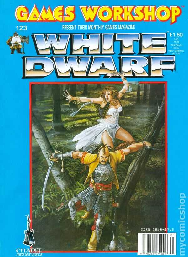 The cover of White Dwarf magazine issue 123